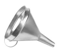 Carmotion Embudo Grande de Metal - Embudo con un Diámetro de 240 mm Embudo Gasolina - Metal Embudo con asa Cómoda - Embudo con Filtro para Atrapar Impurezas