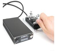 CARMOTTER AT-100M Pro - Sintonizador de antena profesional, 100 W, 1.8 MHz-30 MHz, ATU-100M QRP, sintonizador de antena portátil, medidor de onda estacionaria con código morse para radio HF, duradero