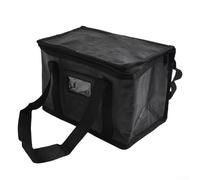 CARMOTTER Bolsa térmica para pizza para llevar, tela Oxford cifrada, aislamiento de algodón perlado, gran capacidad, como lo muestra la imagen, 16 L