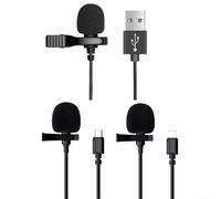 CARMOTTER Micrófono de clip de alto rendimiento para creación de contenido, se conecta sin esfuerzo a teléfonos inteligentes y cámaras sin complicaciones (para USB)