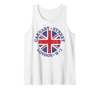 Carnaby Street, Londres W1, con Union Jack, Famoso Mercado Camiseta sin Mangas
