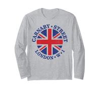 Carnaby Street, Londres W1, con Union Jack, Famoso Mercado Manga Larga