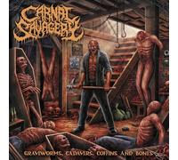 CARNAL SAVAGERY - GRAVEWORMS, CADAVERS, COFFINS AND BONES (CLEAR BLOOD RED) [Vinilo]