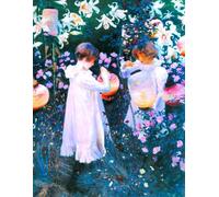 Carnation, Lily, Lily, Rose - John Singer Sargent - Large Notebook: 120 Lined Pages, College Ruled, 8.5"x 11" Journal Diary Notepad