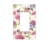 Carnations - Cubiertas para placa de pared con ramo de flores, 1 banda, tamaño mediano, 5 x 3 pulgadas, cubierta decorativa para interruptor de luz, cubierta de enchufe de policarbonato termoplástico