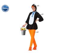 Carnaval Disfraz de Pingüina para Mujer Adulto Talla M-L - Conjunto de 3 Piezas (Vestido, Pantalón y Capucha) para Fiesta Temática Animales