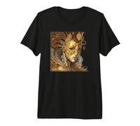 Carnaval Mujer Joven con Una Máscara Veneciana Barroco Camiseta Premium