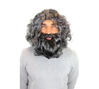 Carnaval, peluca & barba, hombre primitivo, hombre de Neandertal, eremita 6098