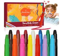 Carnaval Pinturas Cara para Niños, Eleanore's Diary 14 Colores Crayones de Pintura Facial y Cuerpo, Seguro y No Tóxico Lavables, Maquillaje Pintacaras para Mascarada, Maquillaje Infantil Carnaval