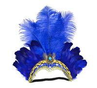 Carnaval Pluma Tocado Showgirl Diadema Rugiente 20s 1920s Flapper Head Band Vintage Gatsby Accesorios de Fiesta