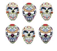 Carnavalife 6 Máscara Catrina Flores, Máscara Calavera Mexicana Fieltro Eva Suave. Mascara Dia De Los Muertos Mujer, Mascara Halloween Mujer, Accesorio Decoracion Halloween, Color Al Azar