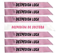 Carnavalife Bandas Despedida Soltera, Bandas de Satén para Novia y Sus Amigas, Accesorios de Tema Bride para Fiestas y Disfraces, 7 PCS (Modelo H)