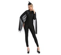 Carnavalife Capa sin Cuello Unisex para Adulto y Adolescente, Capa Rojo Negro para Disfraces de Vampiro de Halloween, Carnaval y Superhéroe, Dos Tallas 90cm y 140cm (90CM, Negro)