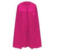 Carnavalife Capa Superheroe Superheroina para Adolescente y Adulto Hombre Mujer Satin con Brillo Super-man Bat-man Flash (S/90CM, Capa Satin Fucsia)