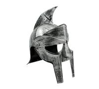 Carnavalife Casco Medieval de Espartano Griego, Disfraz Romano de Accesorios Antiguos, Talla única (KQP-65-Plateado)