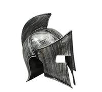 Carnavalife Casco Medieval de Espartano Griego, Disfraz Romano de Accesorios Antiguos, Talla única (KQP-6-Plateado)