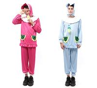 Carnavalife Disfraces Adultos Conjunto de Gorro Camiseta y Pantalones para Disfraz Despedida Soltero Hombre y Disfraz Bebe Adulto (XL, FUCSIA)