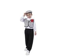 Carnavalife Disfraz Chulapos bebe, Disfraz chulapos niños, Traje chulapo hombre adulto, Contiene Pack 6: Chaleco chulapo + Camisa + Pañuelo + Pantalón + Gorra + Flor flamenca (10-12 años)