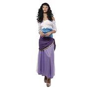 Carnavalife Disfraz Esmeralda Zingara Mujer - Princesa Vestido para Fiestas, Carnaval, Halloween, Cumpleaños - Talla L