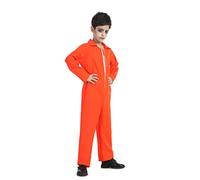 Carnavalife Disfraz Halloween Niño, Disfraz de Cazafantasma Preso Naranja Muñeco Diabolico Chucky Eduardo Manostijeras Muerte Poseída Muñeca Annabelle Niña (4-6 años)