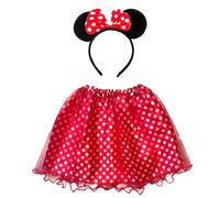 Carnavalife Disfraz Mickey Mouse para Niño y Disfraz Minnie Mouse para Niña, Diadema de Mickey Mouse, Diadema de Minnie Mouse, Accesorio para Disfrazar de Minnie y Mickey (Conjunto Minnie Mouse)