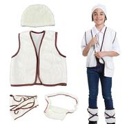 Carnavalife Disfraz Pastor Niño Pastora Niña 1-12 años, Disfraz de Pastorcillo Pastorcita, Costume Navidad Niña (10-12 años, Niño)