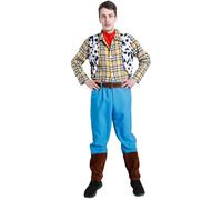 Carnavalife Disfraz Woody Cowboy para hombre sin sombrero, ideal para Carnaval, Halloween y fiesta Cosplay (M, Hombre sin sombrero)