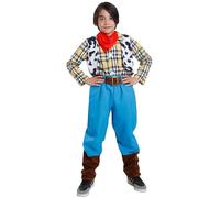 Carnavalife Disfraz Woody niño disfraz cowboy, sin sombrero, disfraz para niño, Carnaval, Halloween cumpleaño regalo fiesta temática cosplay (7-9, Cowboy sin sombrero)