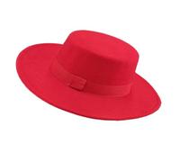 Carnavalife Fedora Sombrero Negro Rojo para Hombre - Feria de Abril Sevillana