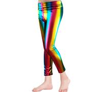Carnavalife Leggins Niña Brillantes para Niña 4-12 Años, Cintura Elástica y Largo hasta el Tobillo, Mallas para Danza Disco Jazz Baile y Fiesta (2 años, Multicolor)