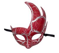 Carnavalife Máscara de Mascarada Veneciana, Antifaz Veneciana de Vintage para Adultos, Talla única (JS-51-ROJO)