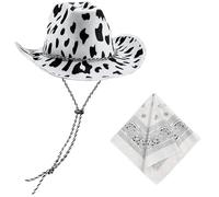 Carnavalife Sombrero Cowboy Cowgirl de Vaquero con Pañuelo Bandanas Paisley de Algodón Western Occidental Oeste Country Disfraz para Adulto y Niños