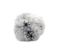 Carnavalife, Telaraña Artificial con Araña Estirable, Telaraña Elástica, Decoraciones de Halloween Accesorio de Disfraz de Fiesta para Halloween, Fiesta Disfraces, 2 Unidades