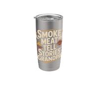 Carne ahumada contar historias abuelo barbacoa parrilla Vaso térmico de acero inoxidable de doble pared