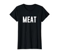 Carne Camiseta gráfica económica, Mujer, Negro, XL