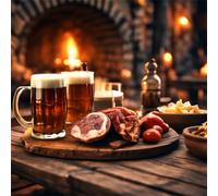 Carne de Res a la Cerveza Puzzle de 500 Piezas,45x45 cm Rompecabezas DIY,Entretenimiento Creativo,Rompecabezas para Adultos,Juego de Habilidad para Toda la Familia