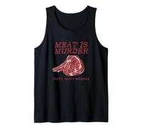 Carne es Asesinato Sabroso, Sabroso Asesinato Anti-veganismo Comedor de Carne Camiseta sin Mangas