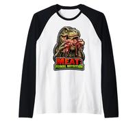 Carne T-Rex: nutrición Primaria Camiseta Manga Raglan