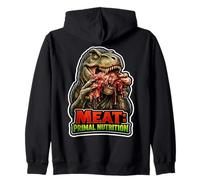 Carne T-Rex: nutrición Primaria Sudadera con Capucha