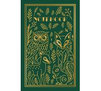 Carnet 128 pages ANIMAUX, Couverture rigide, intérieur ligné, Style Art Déco, VERT & Effet Or, Ft 140x216 mm: 128 pages Notebook ANIMALS, hardcover, ... deco style, Green & gold effect, 5.5 x 8.5 po