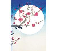 Carnet Branche de prunier rouge devant la lune d'été