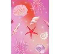 Carnet couverture rose coquillages - cahier ligné A5 14,8 x 21 cm - 100 pages: Un carnet au design élégant pour écrire, rêver, s’organiser par Nuit de Saphir