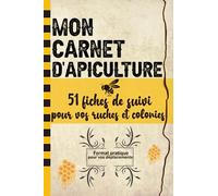 Carnet d'apiculture 51 fiches de suivi ruches et colonies: Cahier de suivi de ruches pour apiculteur | Journal d'enregistrement / d'inspection en ... petit format pratique pour vos déplacements
