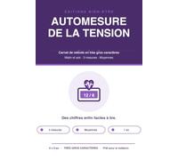 Carnet d'Automesure de la Tension Artérielle: Relevés matin et soir en TRÈS GROS CARACTÈRES - 3 mesures et moyenne du jour - 1 an de suivi prêt à montrer au médecin