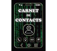 Carnet de contacts: Répertoire téléphonique et d'adresse alphabétique 15,24x22,86 cm