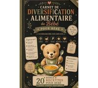 Carnet de Diversification Alimentaire pour Bébé: Carnet à remplir avec recettes, purées, compotes, menus, DME, cahier de suivi complet des repas 20 ... et premiers aliments de 4 mois à 3 ans
