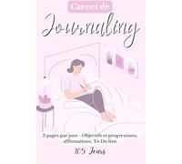 Carnet de journaling rose - objectifs, to do lists, affirmations, progressions