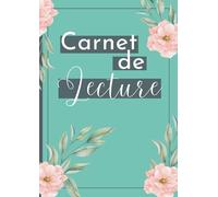 Carnet de lecture: Édition vert d'eau fleuri
