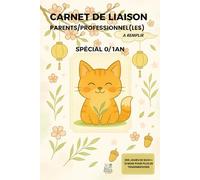 carnet de liaison parents / professionnel(les): spécial 0/ 1an / cahier de transmission à remplir. Le format est de 15cm * 22cm. Très complet, il ... ainsi que 8 fiches administratives.