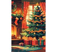 Carnet de Noël avec Sapin, Cadeaux et Cheminée: 120 Pages Lignées pour Écriture, Journal Intime, Organisation des Fêtes de Noël, Listes de Cadeaux, ... Idées de Préparatifs pour la Saison Hivernale